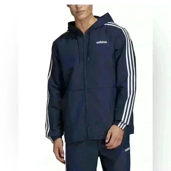 adidas Other - ADIDAS Men's blue Essentials 3-Stripes
Windbreaker. Perfect condition size SMALL